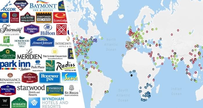 Названы самые крупные отельные сети в мире