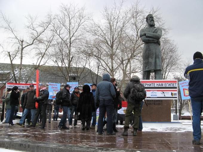 Митинг  против закрытия Египта для туристов