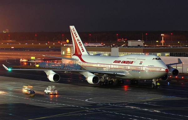 Лайнер Airbus A-321 авиакомпании  Air India 