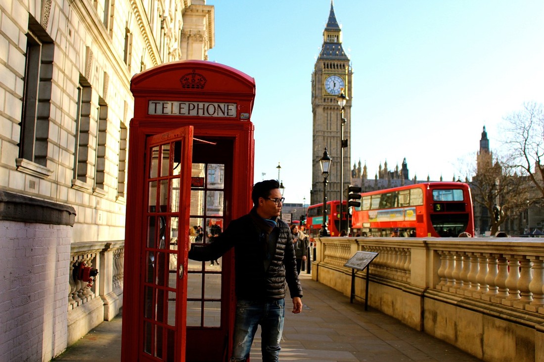 турист в лондоне