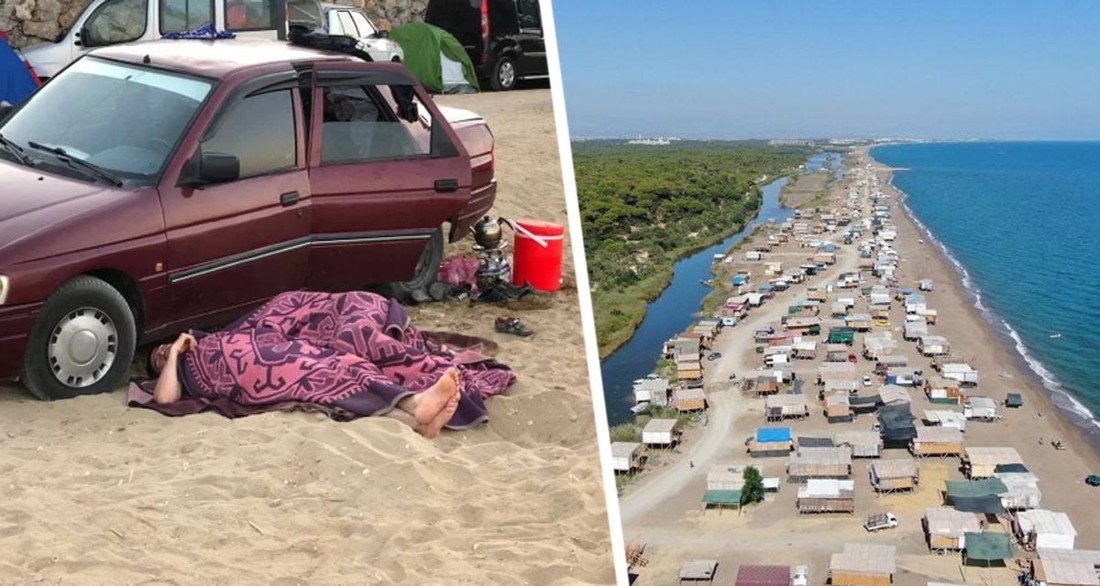 В Анталии отмечается коллапс: кругом люди, спящие на обочинах, пляжи усеяны лачугами туристов
