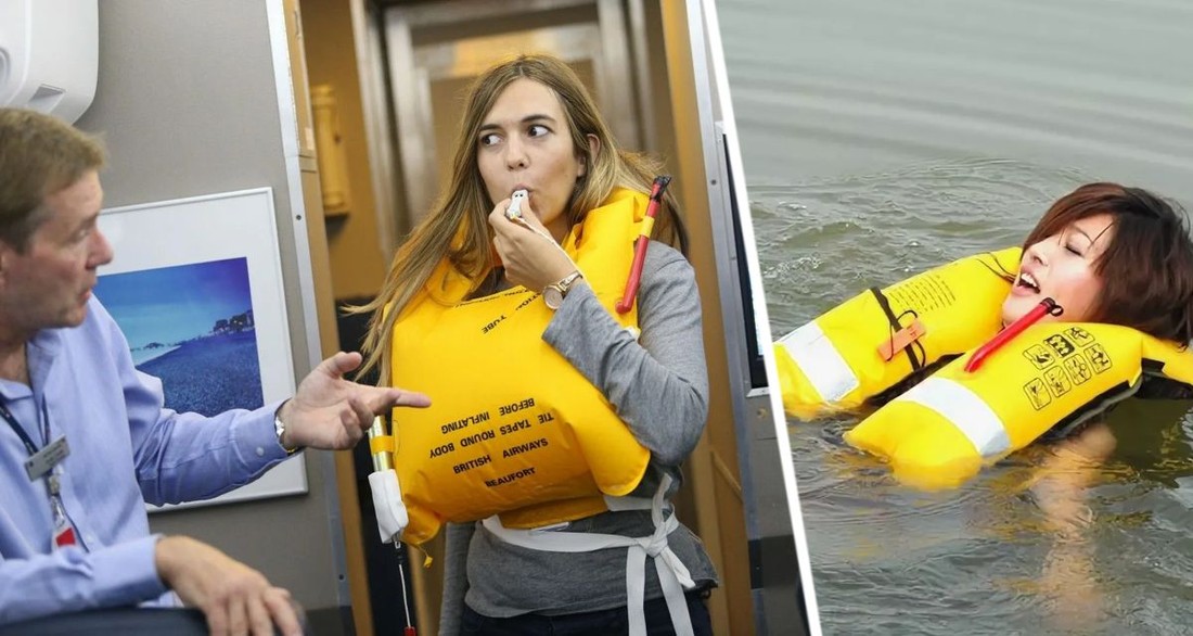 Стюардесса объяснила, почему никогда нельзя надувать спасательный жилет в самолете, даже если вы упадете в воду