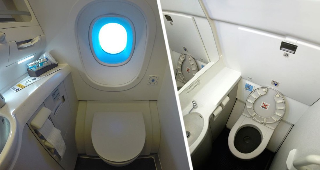 Как выглядит туалет в самолете фото