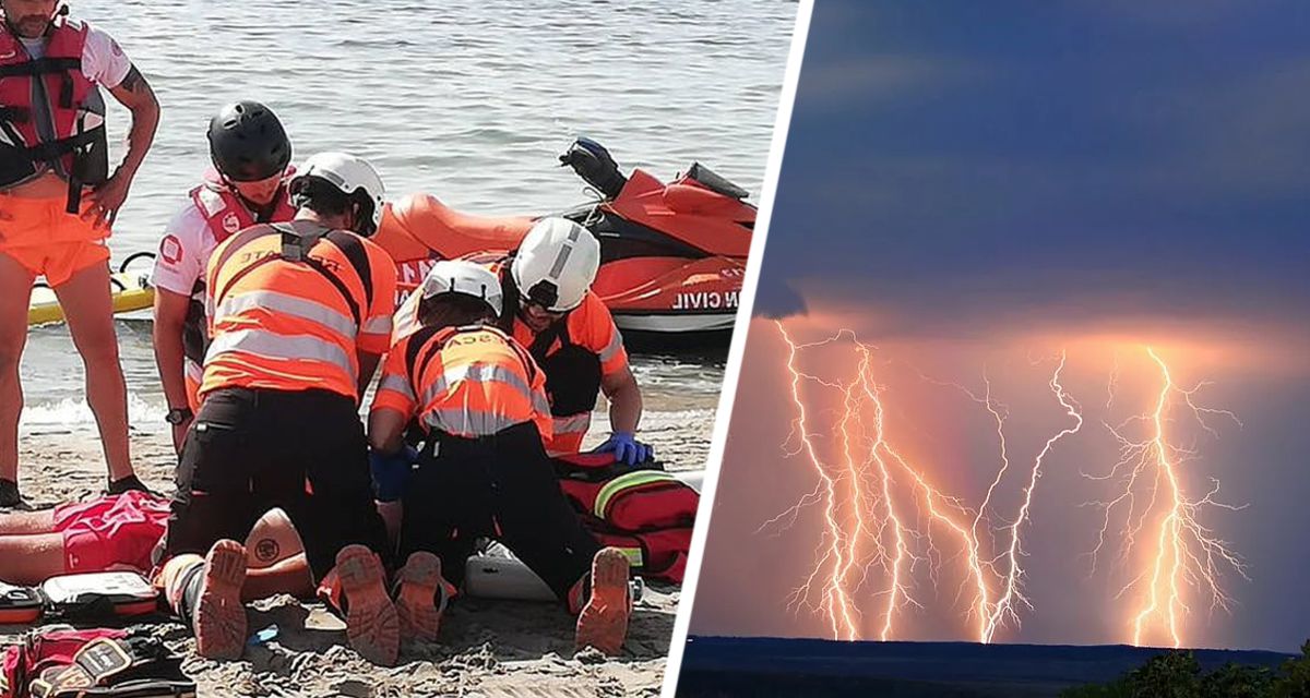 Молния ударила прямо в купающегося в Средиземном море туриста, убив отдыхающего