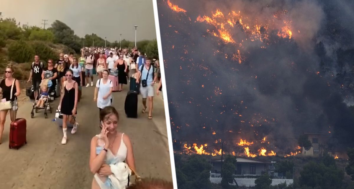 Это конец света: катастрофа на популярном курорте, тысячи туристов в панике эвакуируются, огонь движется на отели