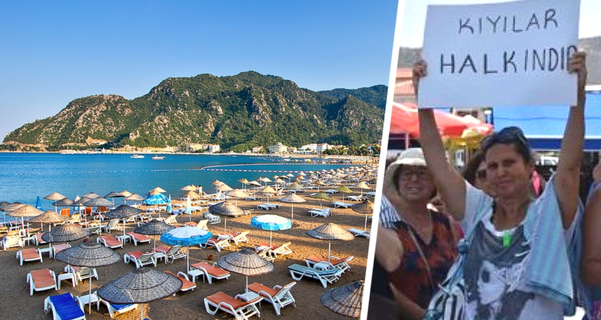 На курортах Турции идут протесты против оккупации пляжей отелями