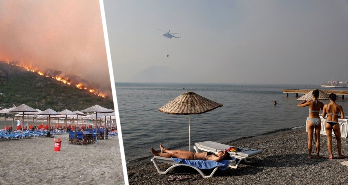 На популярном курорте вспыхнул пожар: туристам разослано сообщение о подготовке к эвакуации из отелей